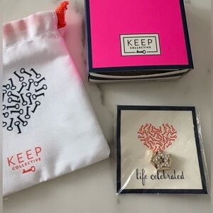 NWT Keep Collective “Star Cutout” Pave Gold Charm